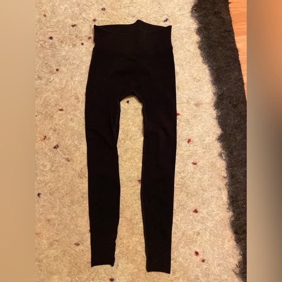 Free People FP Movement Seamless High Rise Self Hem Mesh Sculpt Legging Black M - Picture 10 of 10